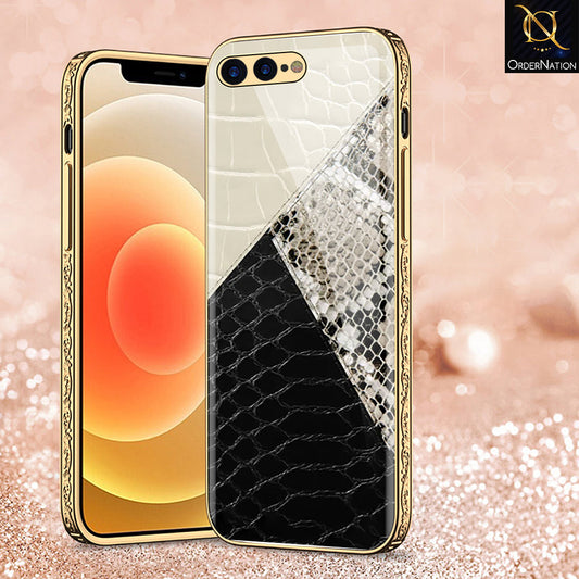 iPhone 8 Plus / 7 Plus Cover - Printed Skins Series - Premium Electroplated Shutterproof Case Soft Silicon Borders Case