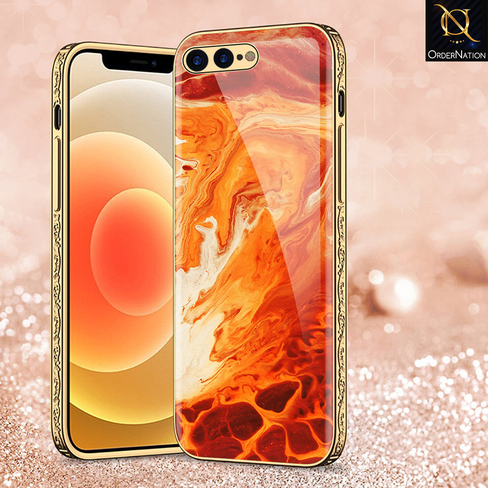 iPhone 8 Plus / 7 Plus Cover - Mystic Marble Series - Premium Electroplated Shutterproof Case Soft Silicon Borders Case