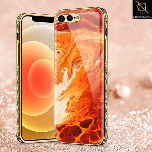 iPhone 8 Plus / 7 Plus Cover - Mystic Marble Series - Premium Electroplated Shutterproof Case Soft Silicon Borders Case