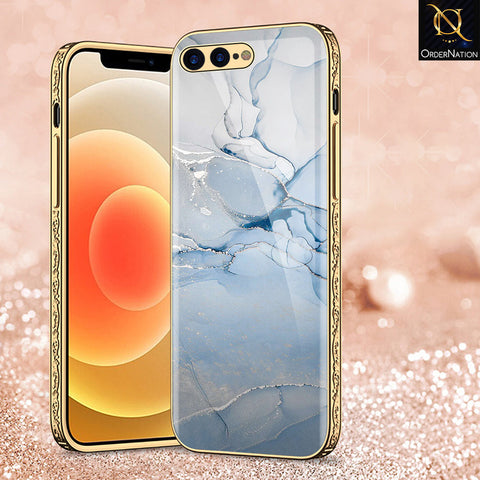iPhone 8 Plus / 7 Plus Cover - Mystic Marble Series - Premium Electroplated Shutterproof Case Soft Silicon Borders Case