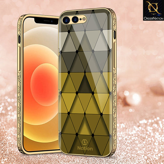 iPhone 8 Plus / 7 Plus Cover - Onation Pyramid Series - Premium Electroplated Shutterproof Case Soft Silicon Borders Case