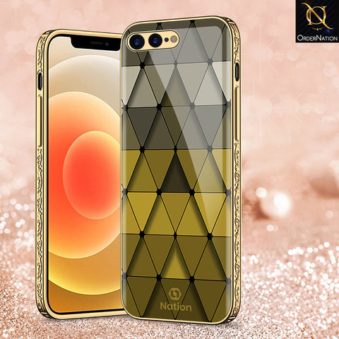 iPhone 8 Plus / 7 Plus Cover - Onation Pyramid Series - Premium Electroplated Shutterproof Case Soft Silicon Borders Case