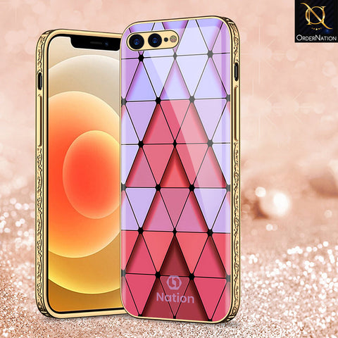 iPhone 8 Plus / 7 Plus Cover - Onation Pyramid Series - Premium Electroplated Shutterproof Case Soft Silicon Borders Case