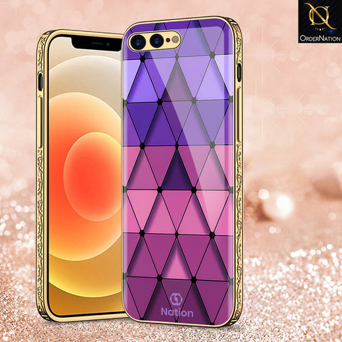 iPhone 8 Plus / 7 Plus Cover - Onation Pyramid Series - Premium Electroplated Shutterproof Case Soft Silicon Borders Case