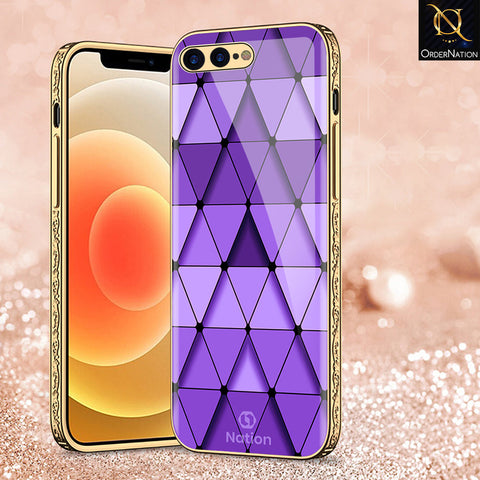 iPhone 8 Plus / 7 Plus Cover - Onation Pyramid Series - Premium Electroplated Shutterproof Case Soft Silicon Borders Case
