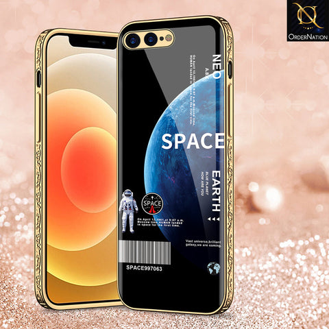 iPhone 8 Plus / 7 Plus Cover - Limitless Series - Premium Electroplated Shutterproof Case Soft Silicon Borders Case