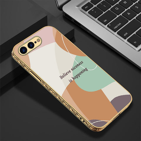 iPhone 8 Plus / 7 Plus Cover - Happy Series - Premium Electroplated Shutterproof Case Soft Silicon Borders Case