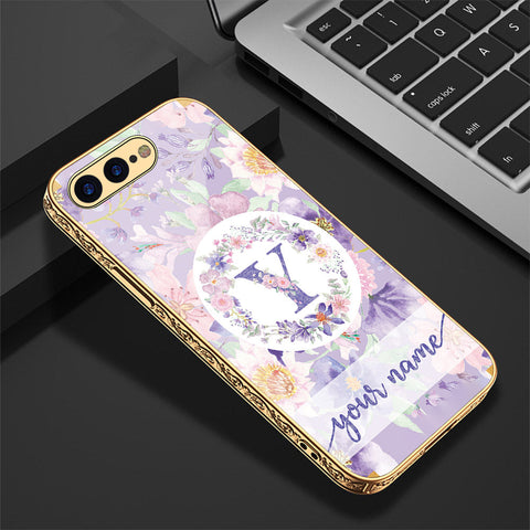 iPhone 8 Plus / 7 Plus Cover - Personalized Alphabet Series - Premium Electroplated Shutterproof Case Soft Silicon Borders Case