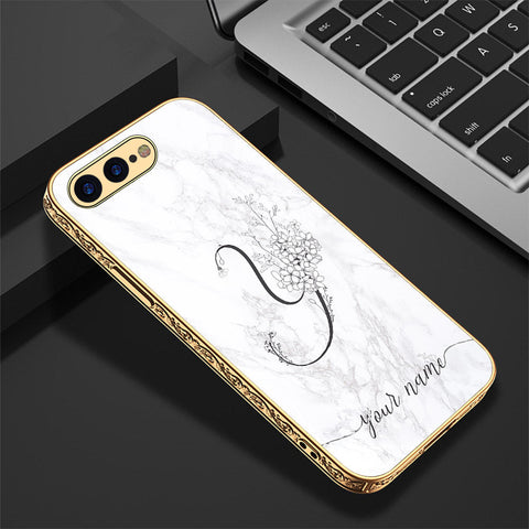 iPhone 8 Plus / 7 Plus Cover - Personalized Alphabet Series - Premium Electroplated Shutterproof Case Soft Silicon Borders Case