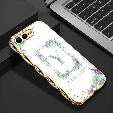 iPhone 8 Plus / 7 Plus Cover - Personalized Alphabet Series - Premium Electroplated Shutterproof Case Soft Silicon Borders Case
