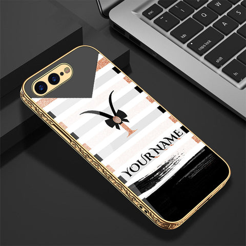 iPhone 8 Plus / 7 Plus Cover - Personalized Alphabet Series - Premium Electroplated Shutterproof Case Soft Silicon Borders Case
