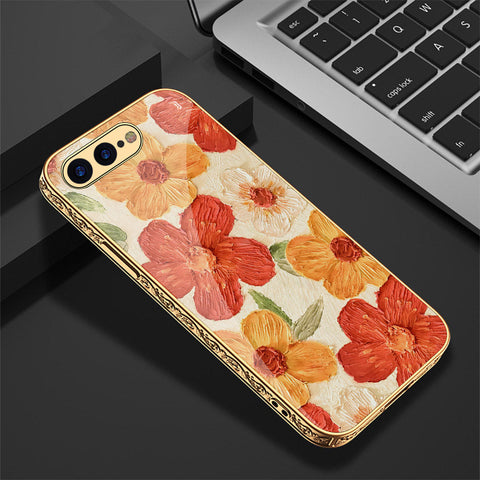 iPhone 8 Plus / 7 Plus Cover - Floral Series - Premium Electroplated Shutterproof Case Soft Silicon Borders Case