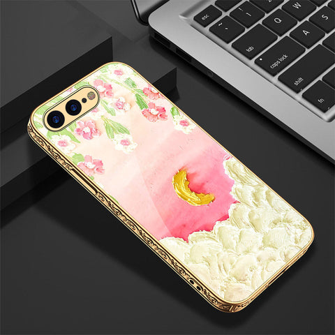 iPhone 8 Plus / 7 Plus Cover - Floral Series - Premium Electroplated Shutterproof Case Soft Silicon Borders Case