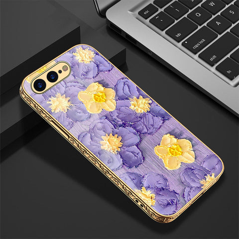 iPhone 8 Plus / 7 Plus Cover - Floral Series - Premium Electroplated Shutterproof Case Soft Silicon Borders Case