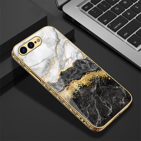 iPhone 8 Plus / 7 Plus Cover - Colorful Marble Series - Premium Electroplated Shutterproof Case Soft Silicon Borders Case