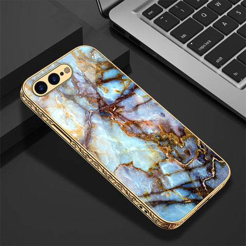 iPhone 8 Plus / 7 Plus Cover - Colorful Marble Series - Premium Electroplated Shutterproof Case Soft Silicon Borders Case