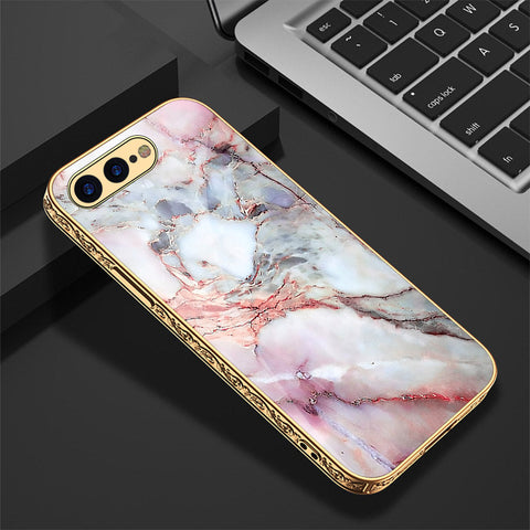 iPhone 8 Plus / 7 Plus Cover - Colorful Marble Series - Premium Electroplated Shutterproof Case Soft Silicon Borders Case