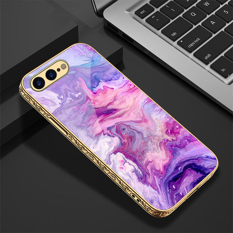 iPhone 8 Plus / 7 Plus Cover - Colorful Marble Series - Premium Electroplated Shutterproof Case Soft Silicon Borders Case