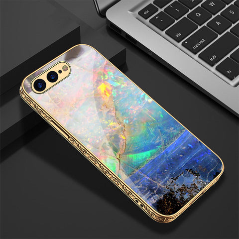 iPhone 8 Plus / 7 Plus Cover - Colorful Marble Series - Premium Electroplated Shutterproof Case Soft Silicon Borders Case
