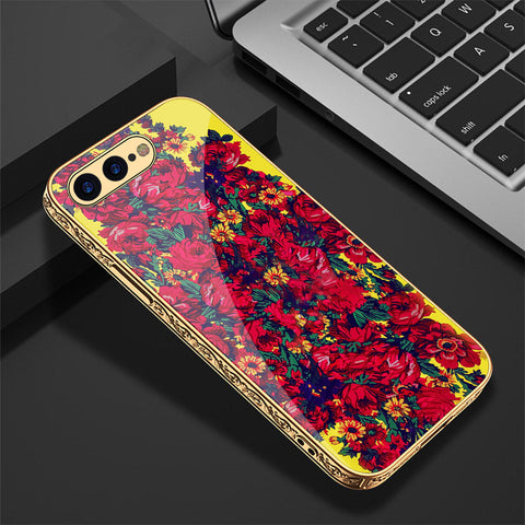 iPhone 8 Plus / 7 Plus Cover - Floral Series - Premium Electroplated Shutterproof Case Soft Silicon Borders Case
