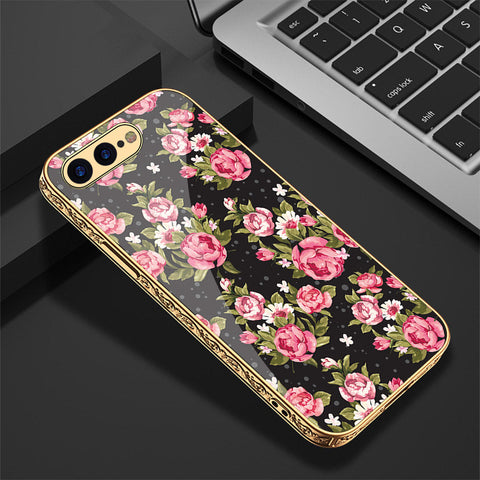 iPhone 8 Plus / 7 Plus Cover - Floral Series - Premium Electroplated Shutterproof Case Soft Silicon Borders Case