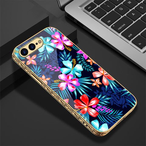 iPhone 8 Plus / 7 Plus Cover - Floral Series - Premium Electroplated Shutterproof Case Soft Silicon Borders Case