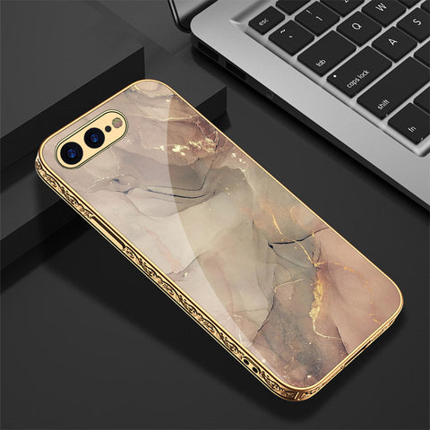 iPhone 8 Plus / 7 Plus Cover - Mystic Marble Series - Premium Electroplated Shutterproof Case Soft Silicon Borders Case