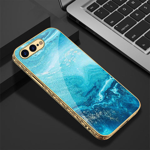 iPhone 8 Plus / 7 Plus Cover - Mystic Marble Series - Premium Electroplated Shutterproof Case Soft Silicon Borders Case
