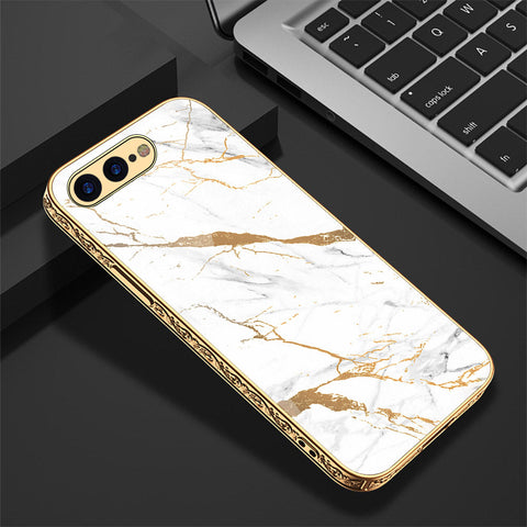 iPhone 8 Plus / 7 Plus Cover - Mystic Marble Series - Premium Electroplated Shutterproof Case Soft Silicon Borders Case