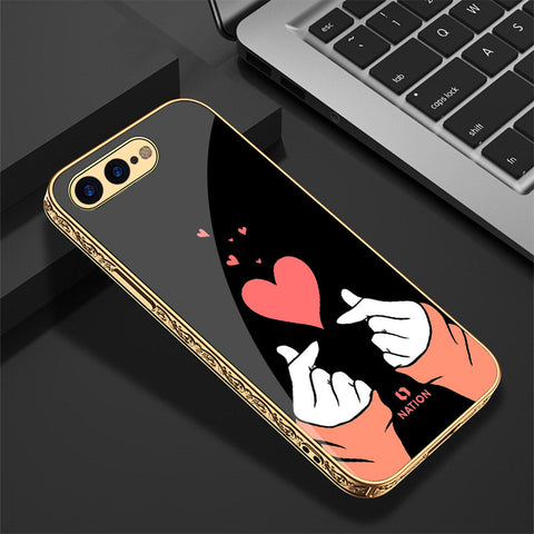 iPhone 8 Plus / 7 Plus Cover - Onation Heart Series - Premium Electroplated Shutterproof Case Soft Silicon Borders Case