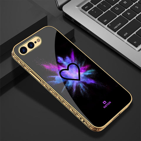 iPhone 8 Plus / 7 Plus Cover - Onation Heart Series - Premium Electroplated Shutterproof Case Soft Silicon Borders Case