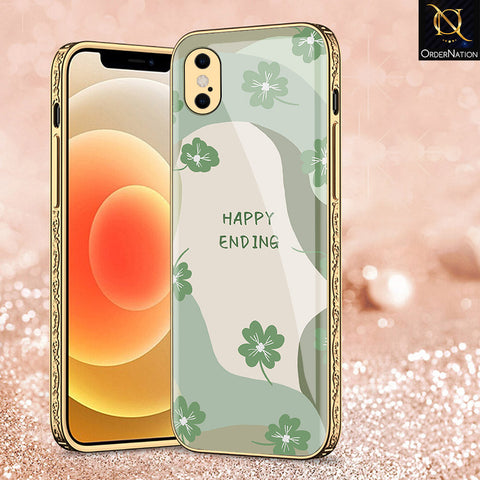 iPhone XS / X Cover - Happy Series - Premium Electroplated Shutterproof Case Soft Silicon Borders Case