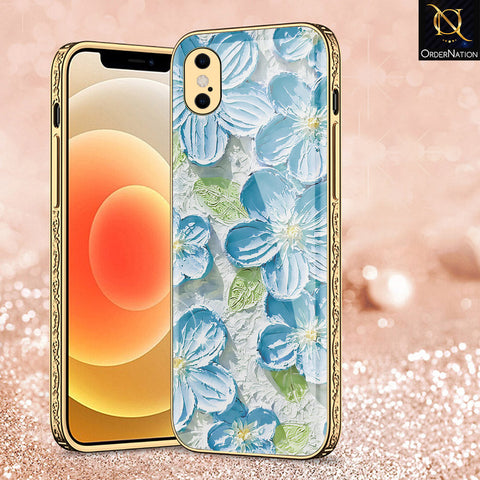 iPhone XS / X Cover - Floral Series - Premium Electroplated Shutterproof Case Soft Silicon Borders Case