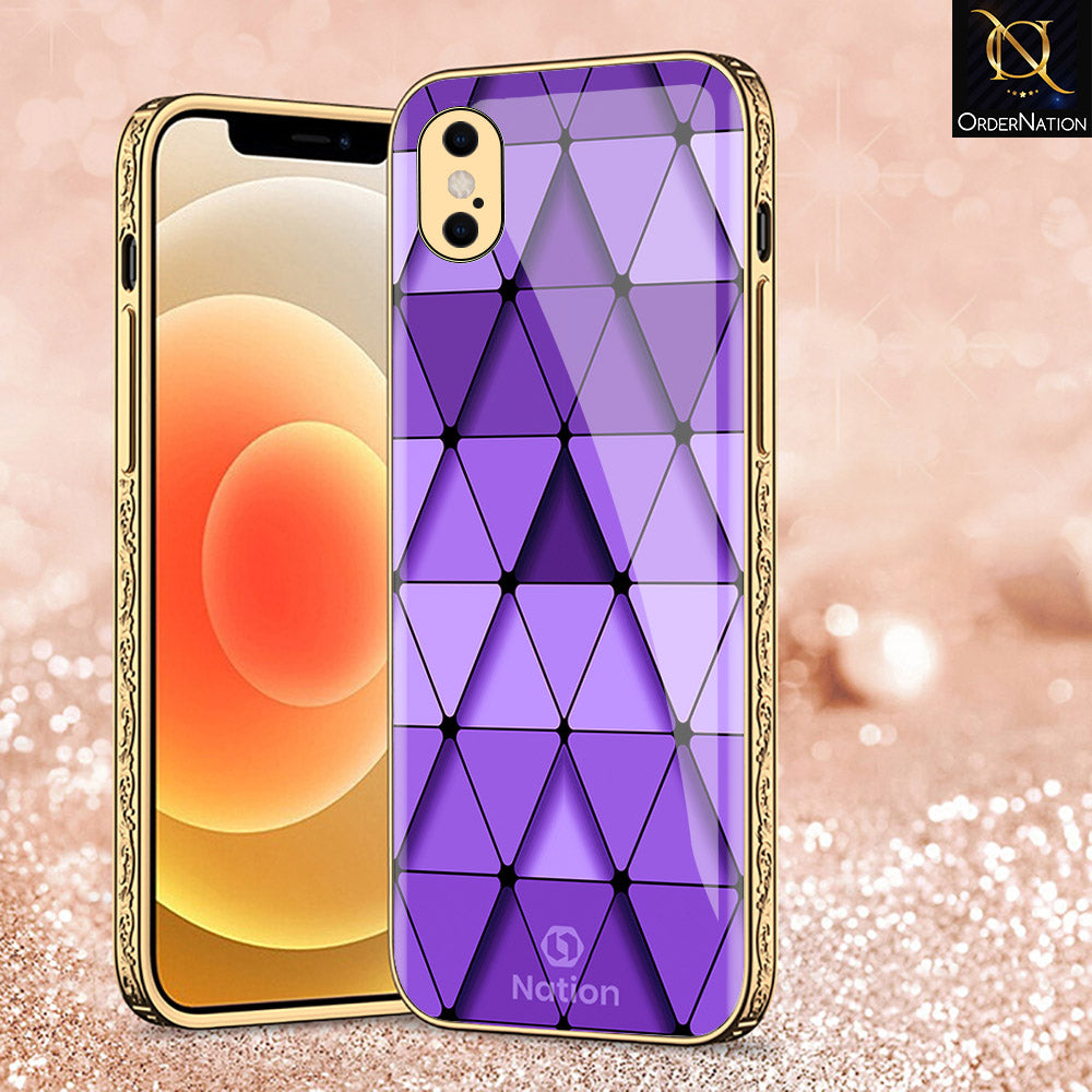 Pyramid Iphone Case iPhone XS / X Cover - Onation Pyramid Series - Premium Electroplated S ...