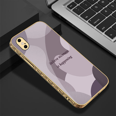 iPhone XS / X Cover - Happy Series - Premium Electroplated Shutterproof Case Soft Silicon Borders Case