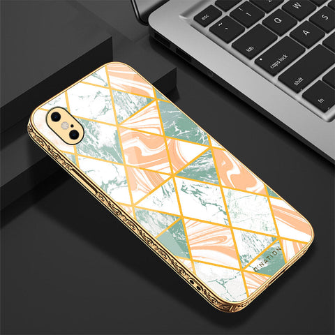 iPhone XS Max Cover - O'Nation Shades of Marble Series - Premium Electroplated Shutterproof Case Soft Silicon Borders Case