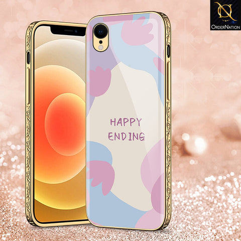 iPhone XR Cover - Happy Series - Premium Electroplated Shutterproof Case Soft Silicon Borders Case