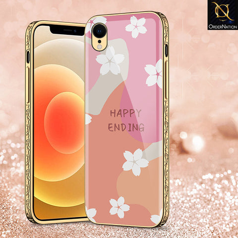 iPhone XR Cover - Happy Series - Premium Electroplated Shutterproof Case Soft Silicon Borders Case