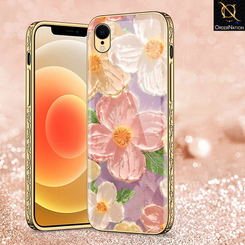 iPhone XR Cover - Floral Series - Premium Electroplated Shutterproof Case Soft Silicon Borders Case