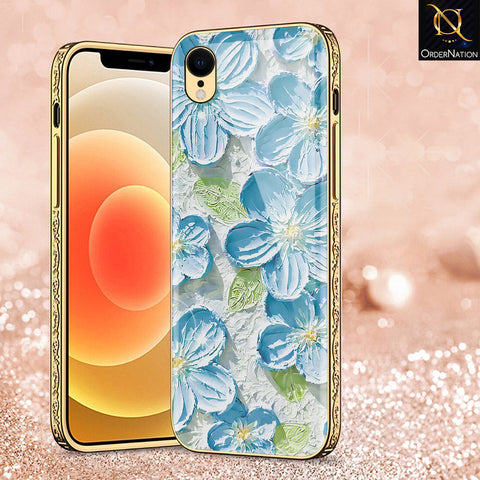 iPhone XR Cover - Floral Series - Premium Electroplated Shutterproof Case Soft Silicon Borders Case
