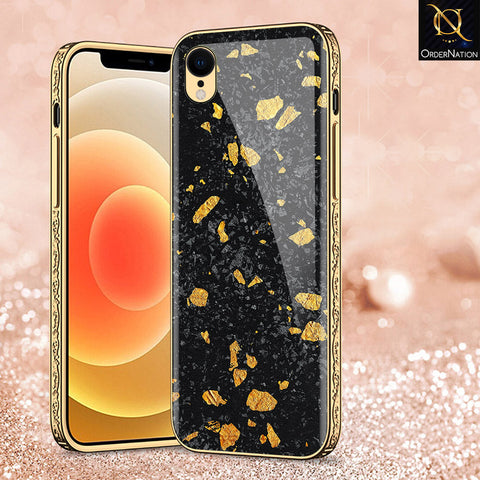 iPhone XR Cover - Black Marble Series - Premium Electroplated Shutterproof Case Soft Silicon Borders Case