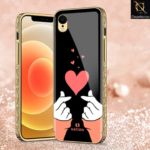 iPhone XR Cover - Onation Heart Series - Premium Electroplated Shutterproof Case Soft Silicon Borders Case