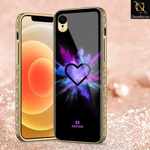 iPhone XR Cover - Onation Heart Series - Premium Electroplated Shutterproof Case Soft Silicon Borders Case