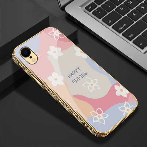 iPhone XR Cover - Happy Series - Premium Electroplated Shutterproof Case Soft Silicon Borders Case