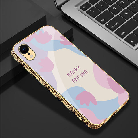 iPhone XR Cover - Happy Series - Premium Electroplated Shutterproof Case Soft Silicon Borders Case