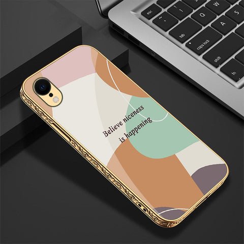 iPhone XR Cover - Happy Series - Premium Electroplated Shutterproof Case Soft Silicon Borders Case