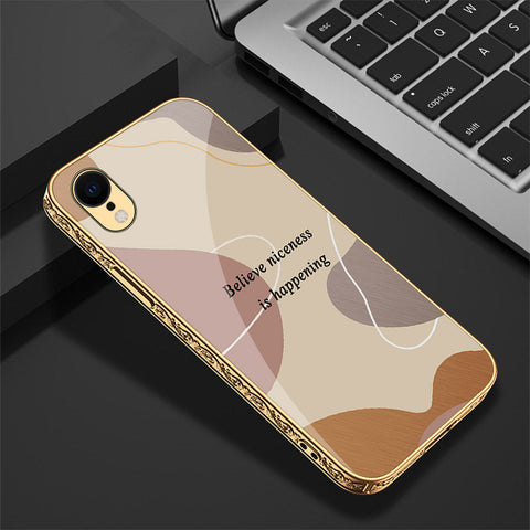 iPhone XR Cover - Happy Series - Premium Electroplated Shutterproof Case Soft Silicon Borders Case