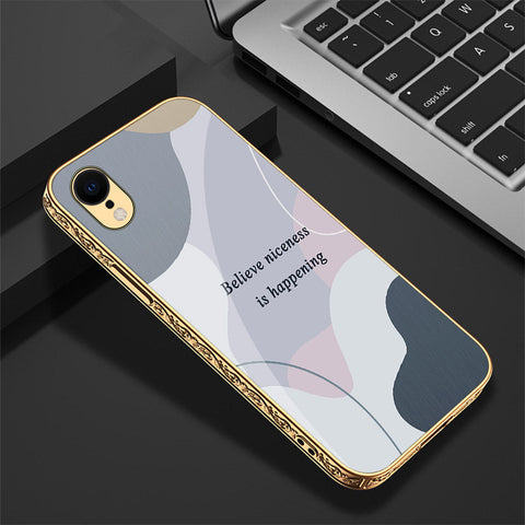 iPhone XR Cover - Happy Series - Premium Electroplated Shutterproof Case Soft Silicon Borders Case
