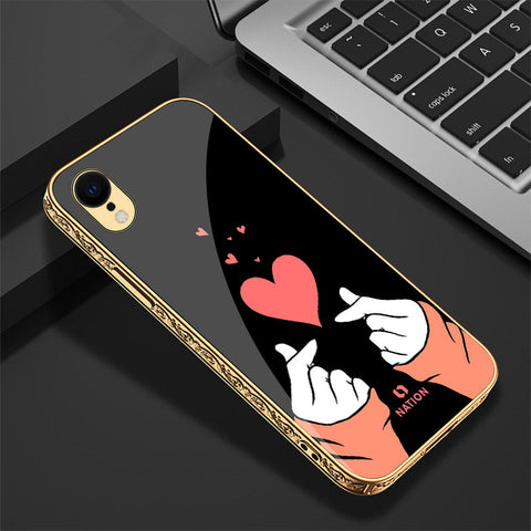 iPhone XR Cover - Onation Heart Series - Premium Electroplated Shutterproof Case Soft Silicon Borders Case