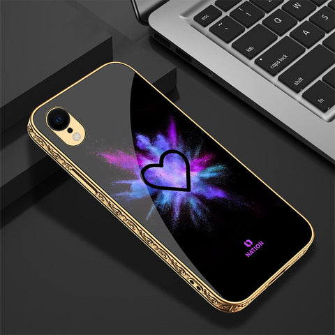 iPhone XR Cover - Onation Heart Series - Premium Electroplated Shutterproof Case Soft Silicon Borders Case